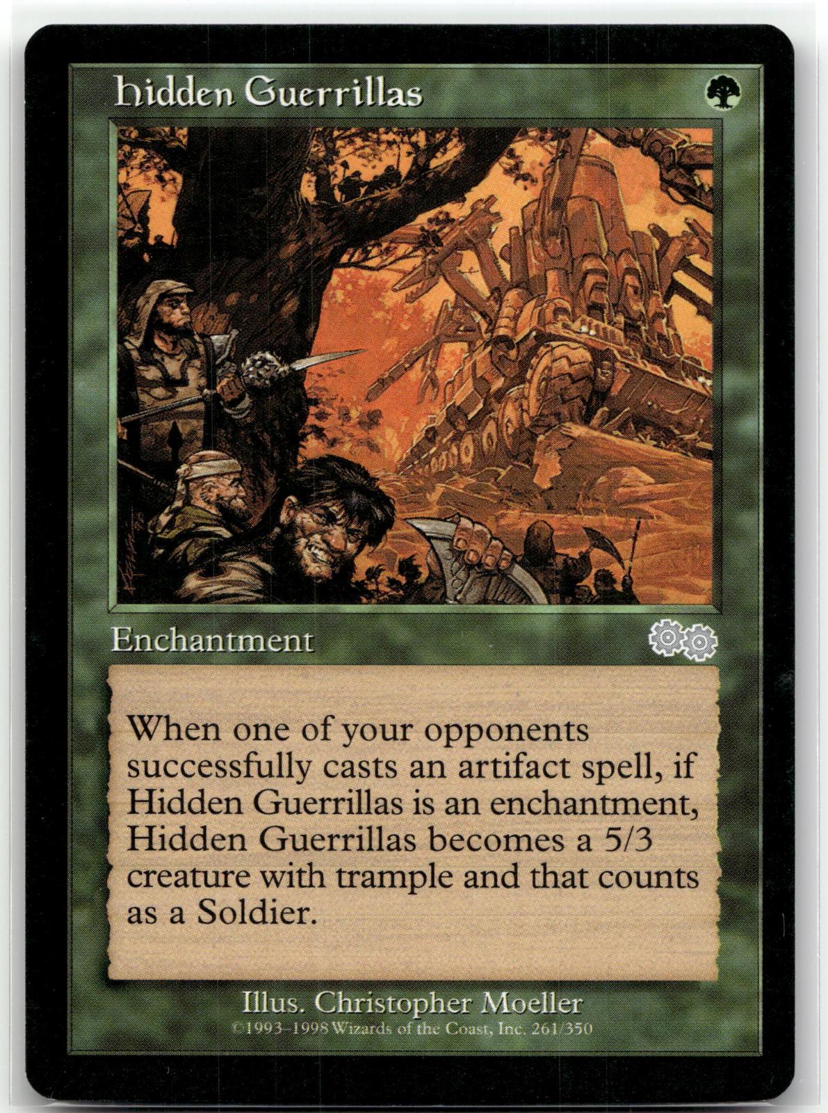 Hidden Guerrillas 261 Uncommon Urza's Saga Magic: The Gathering Near Mint