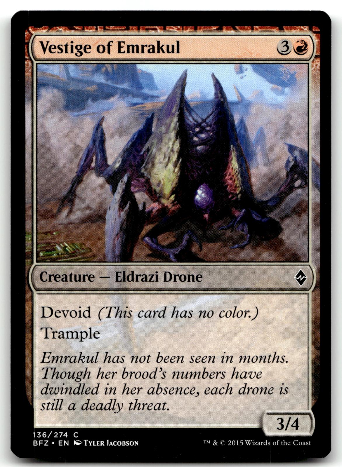Vestige of Emrakul 136 Common Battle for Zendikar Magic: The Gathering Near Mint