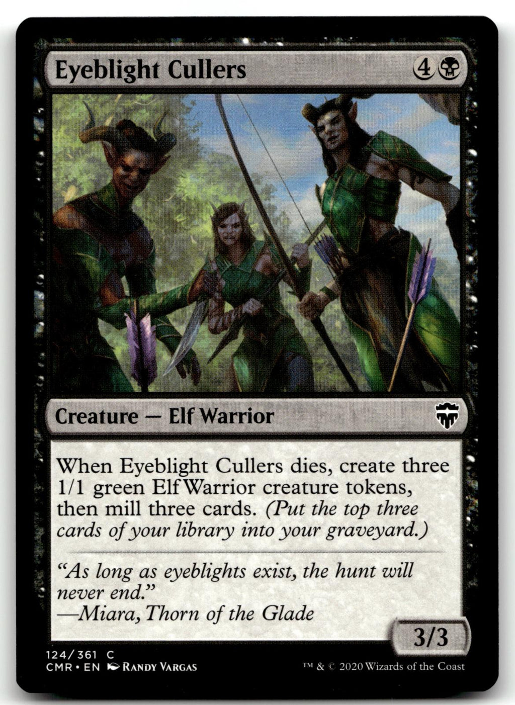 Eyeblight Cullers 124 Common Commander Legends Magic: The Gathering Near Mint