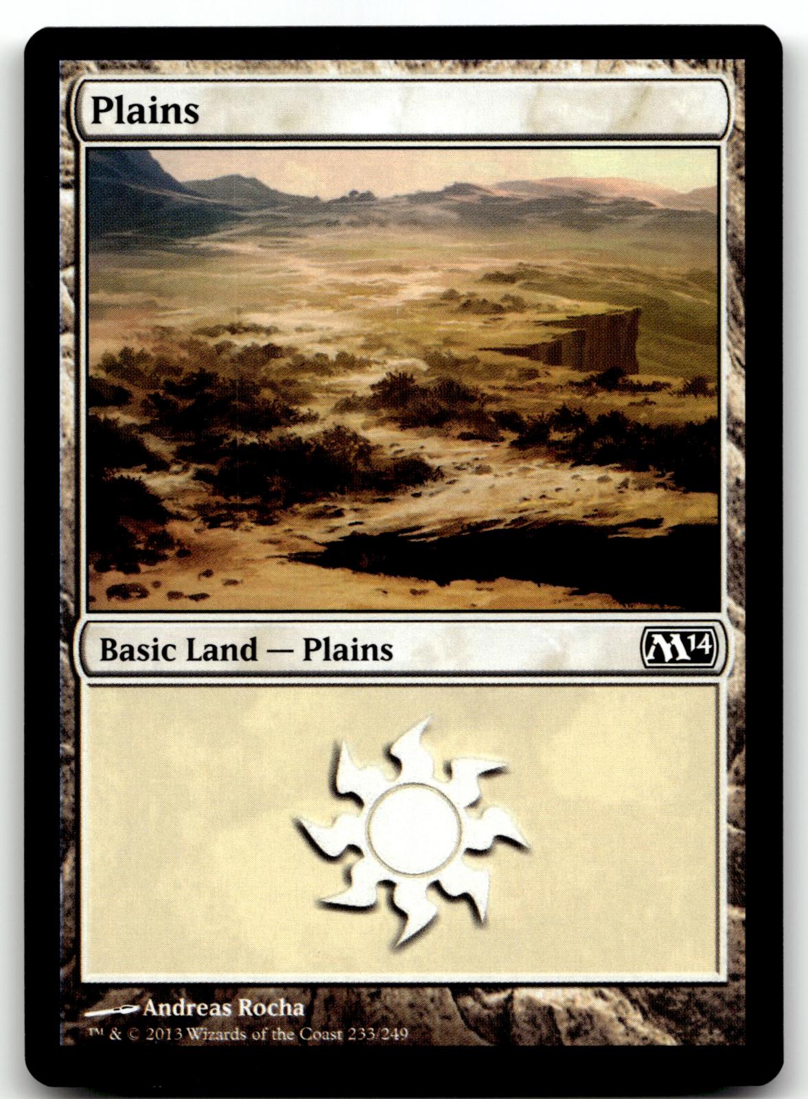 Plains (233) 233 Land Magic 2014 (M14) Magic: The Gathering Near Mint