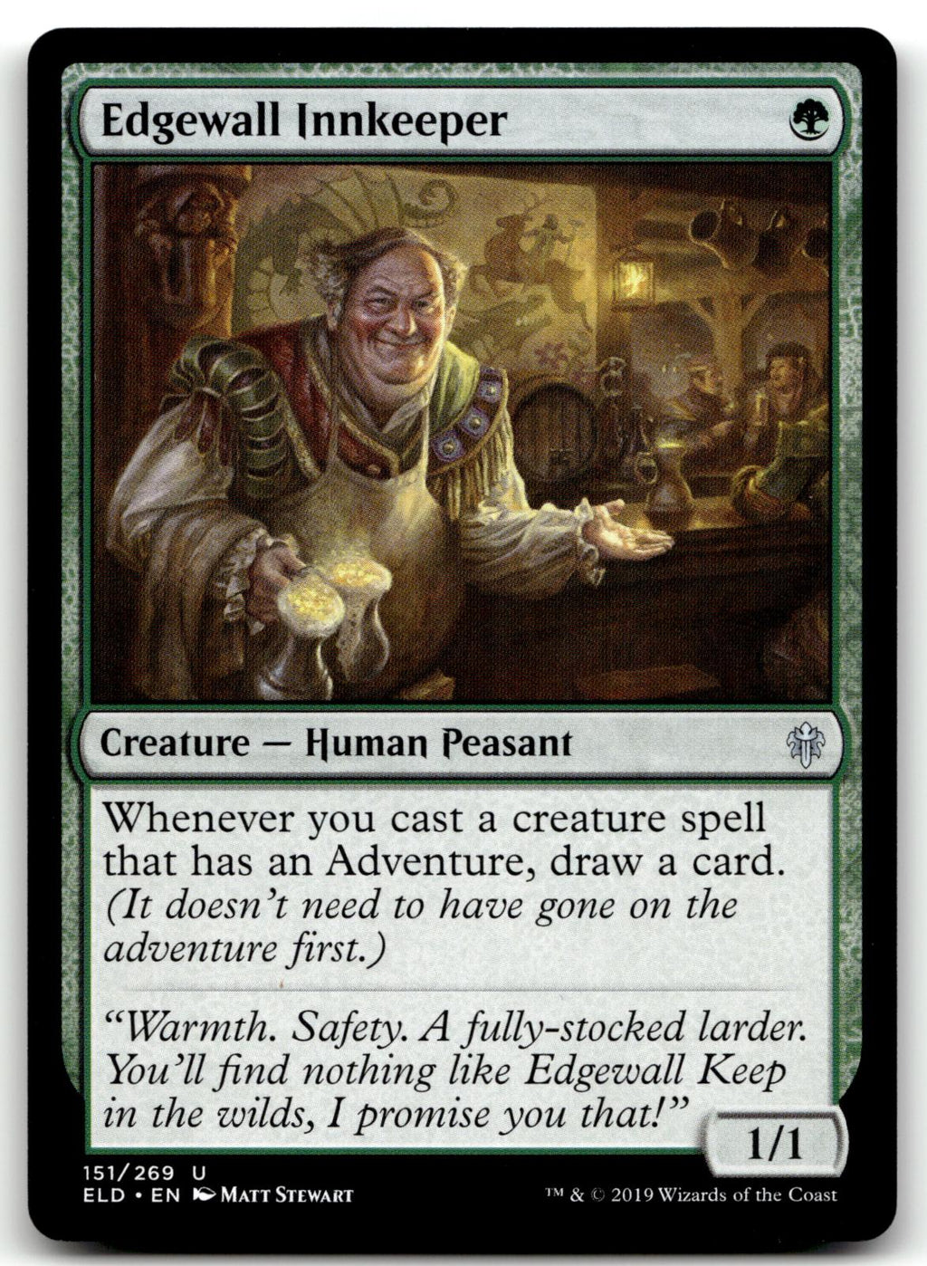 Edgewall Innkeeper 151 Uncommon Throne of Eldraine Magic: The Gathering NM