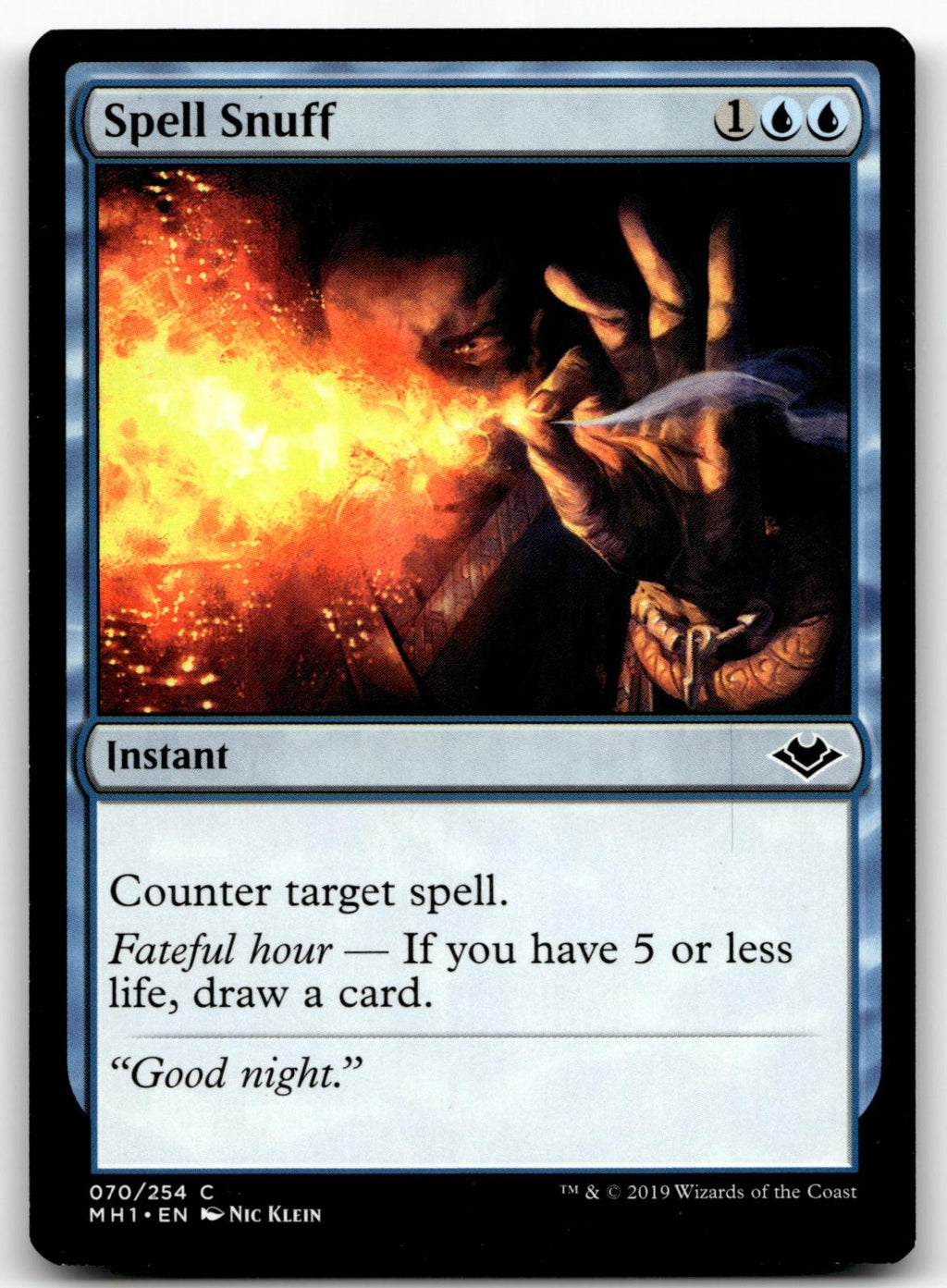 Spell Snuff 70 Common Modern Horizons Magic: The Gathering Near Mint