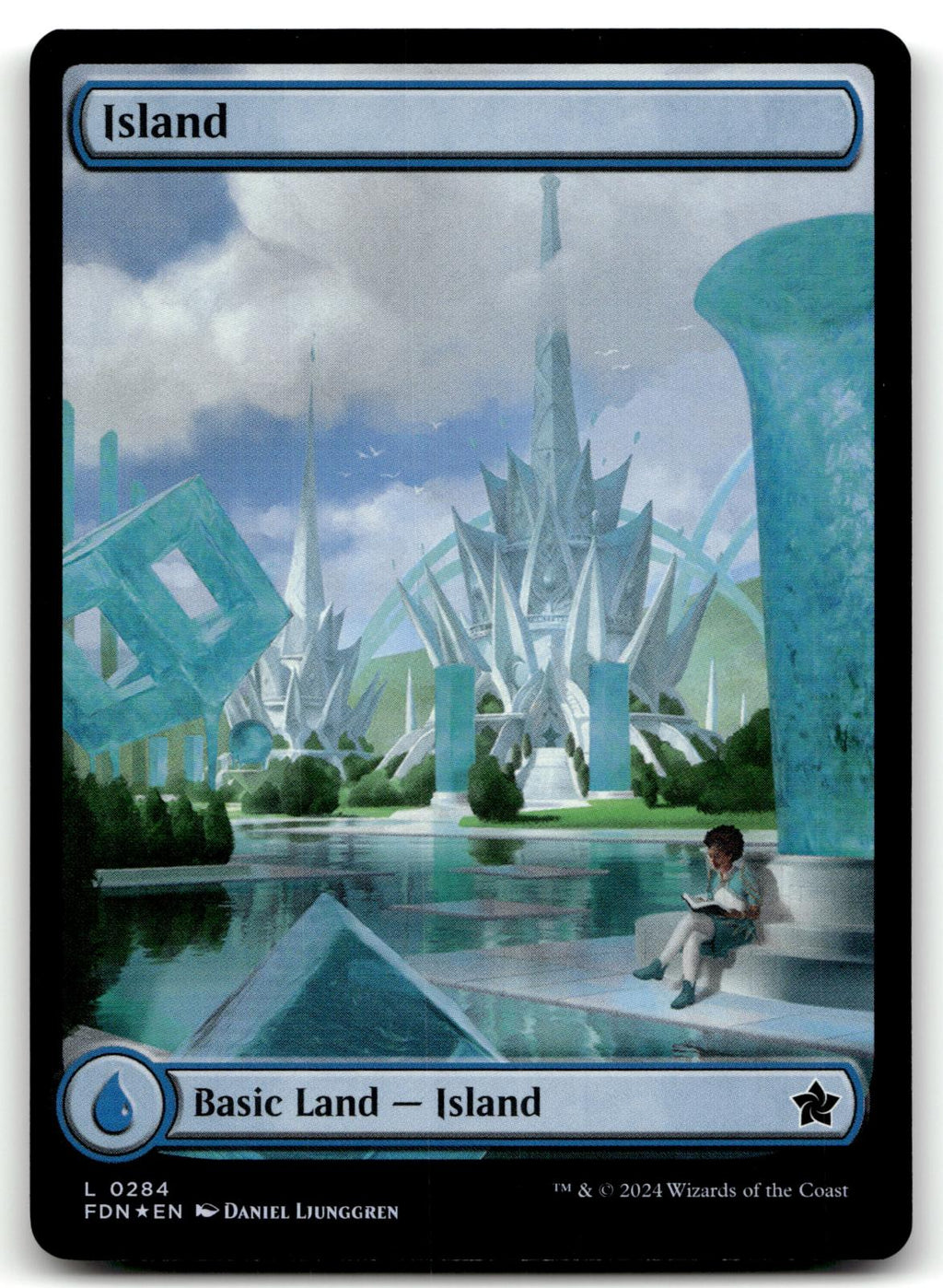 Island (0284) 284 Land Foundations Magic: The Gathering Foil Near Mint
