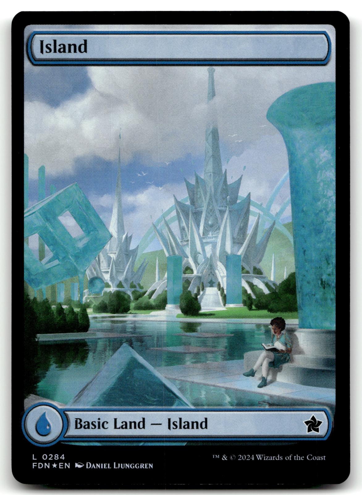 Island (0284) 284 Land Foundations Magic: The Gathering Foil Near Mint