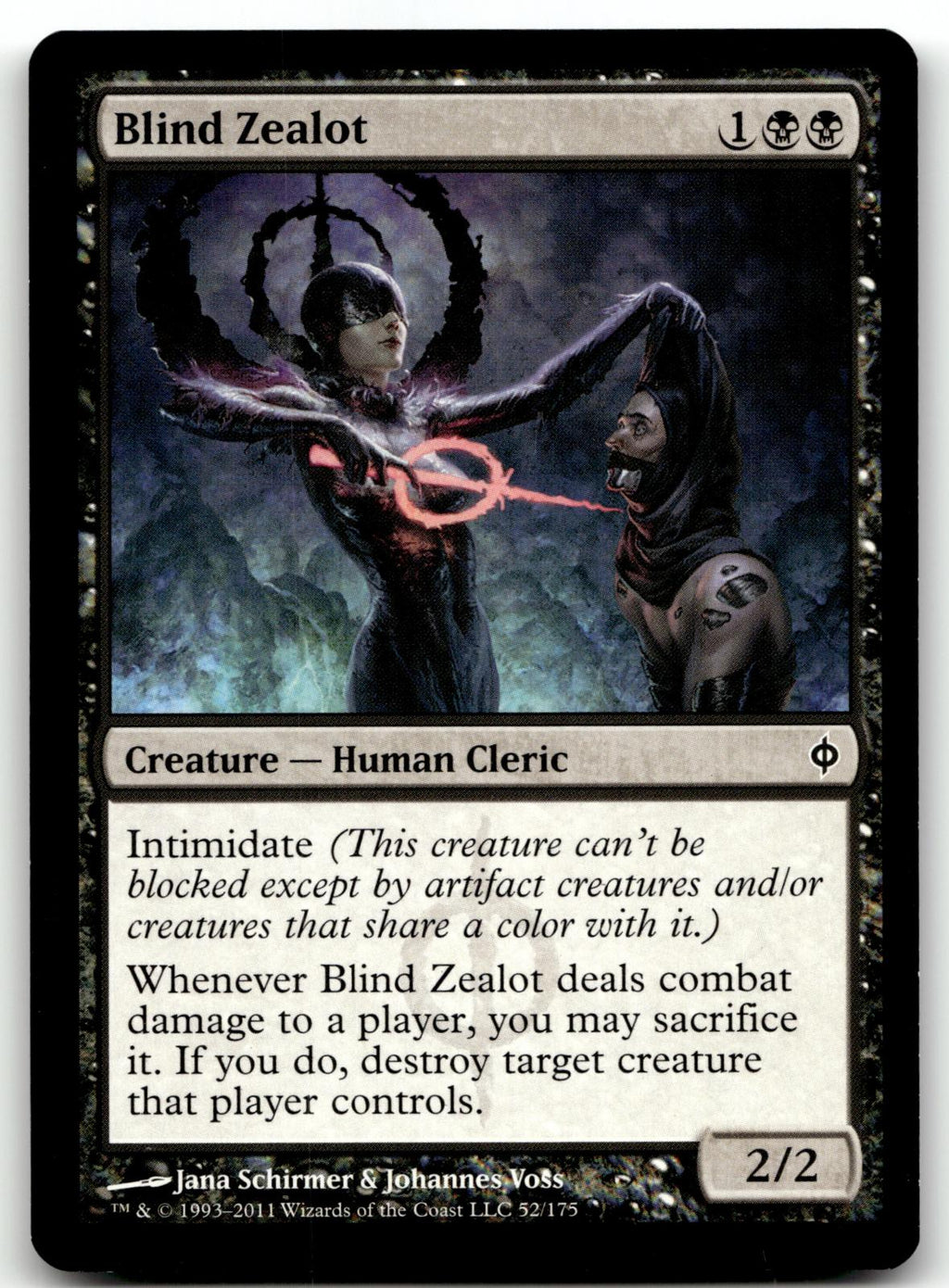 Blind Zealot 52 Common New Phyrexia Magic: The Gathering Near Mint