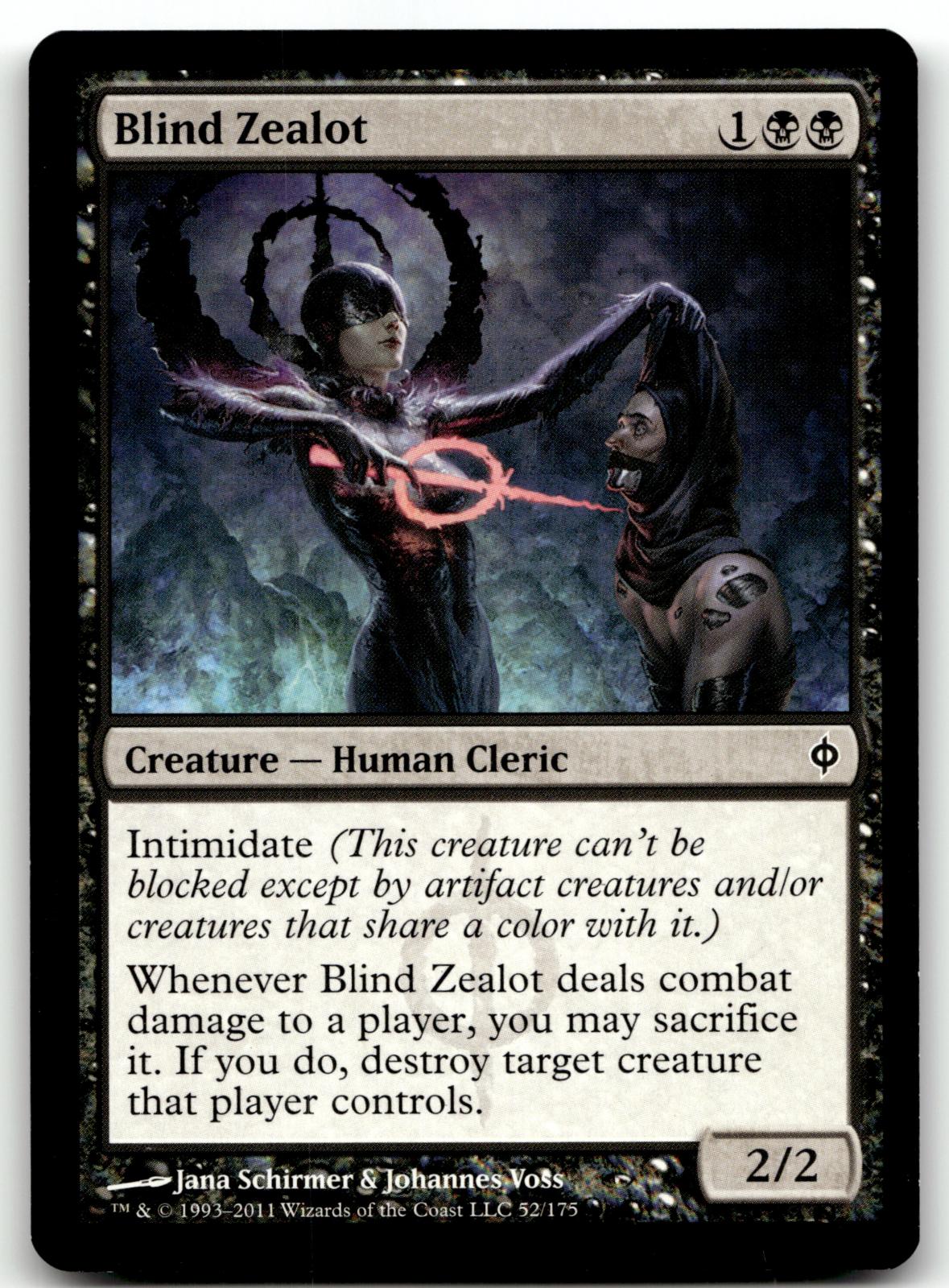 Blind Zealot 52 Common New Phyrexia Magic: The Gathering Near Mint