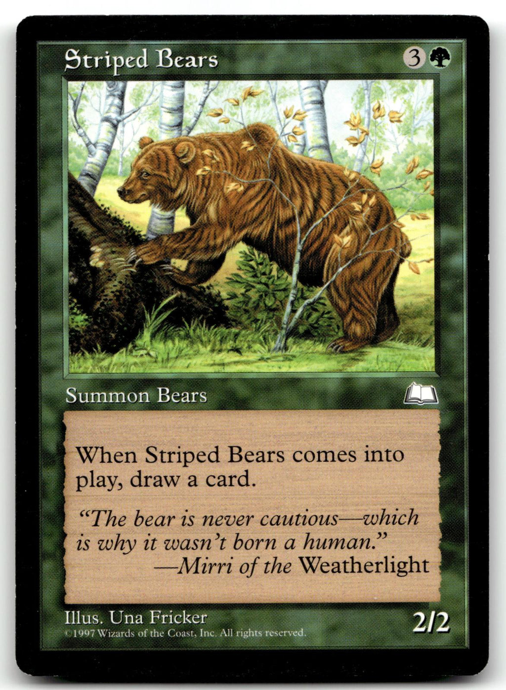 Striped Bears Common Weatherlight Magic: The Gathering Near Mint