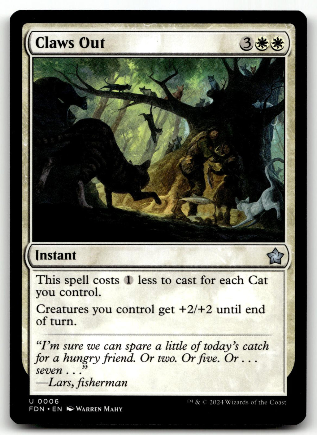 Claws Out 6 Uncommon Foundations Magic: The Gathering Near Mint