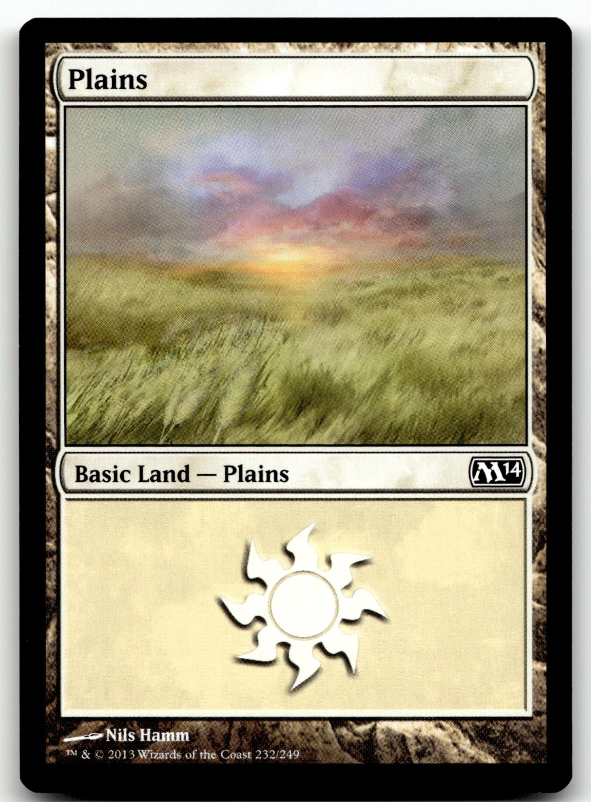 Plains (232) 232 Land Magic 2014 (M14) Magic: The Gathering Near Mint