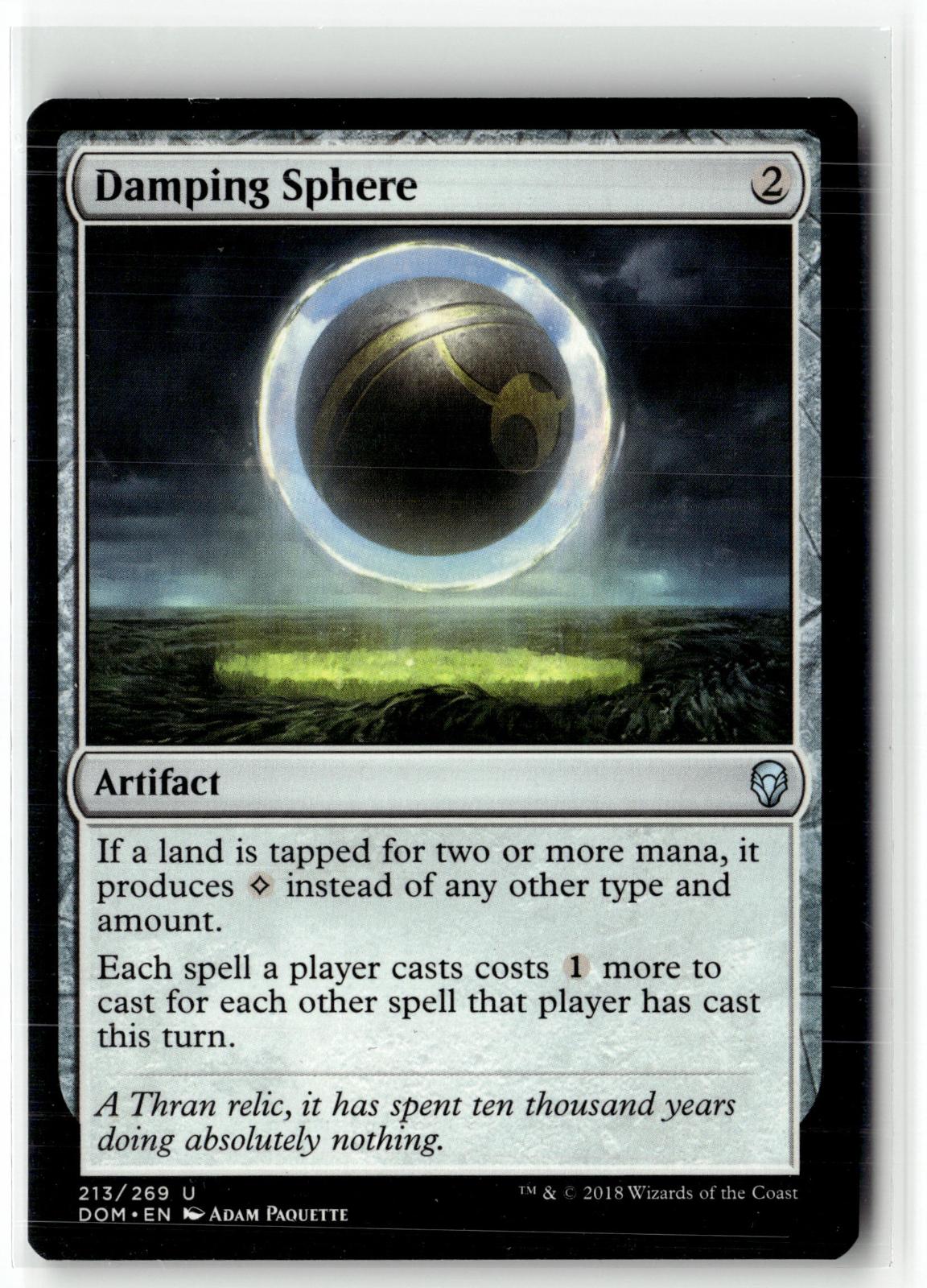 Damping Sphere 213 Uncommon Dominaria Magic: The Gathering Near Mint