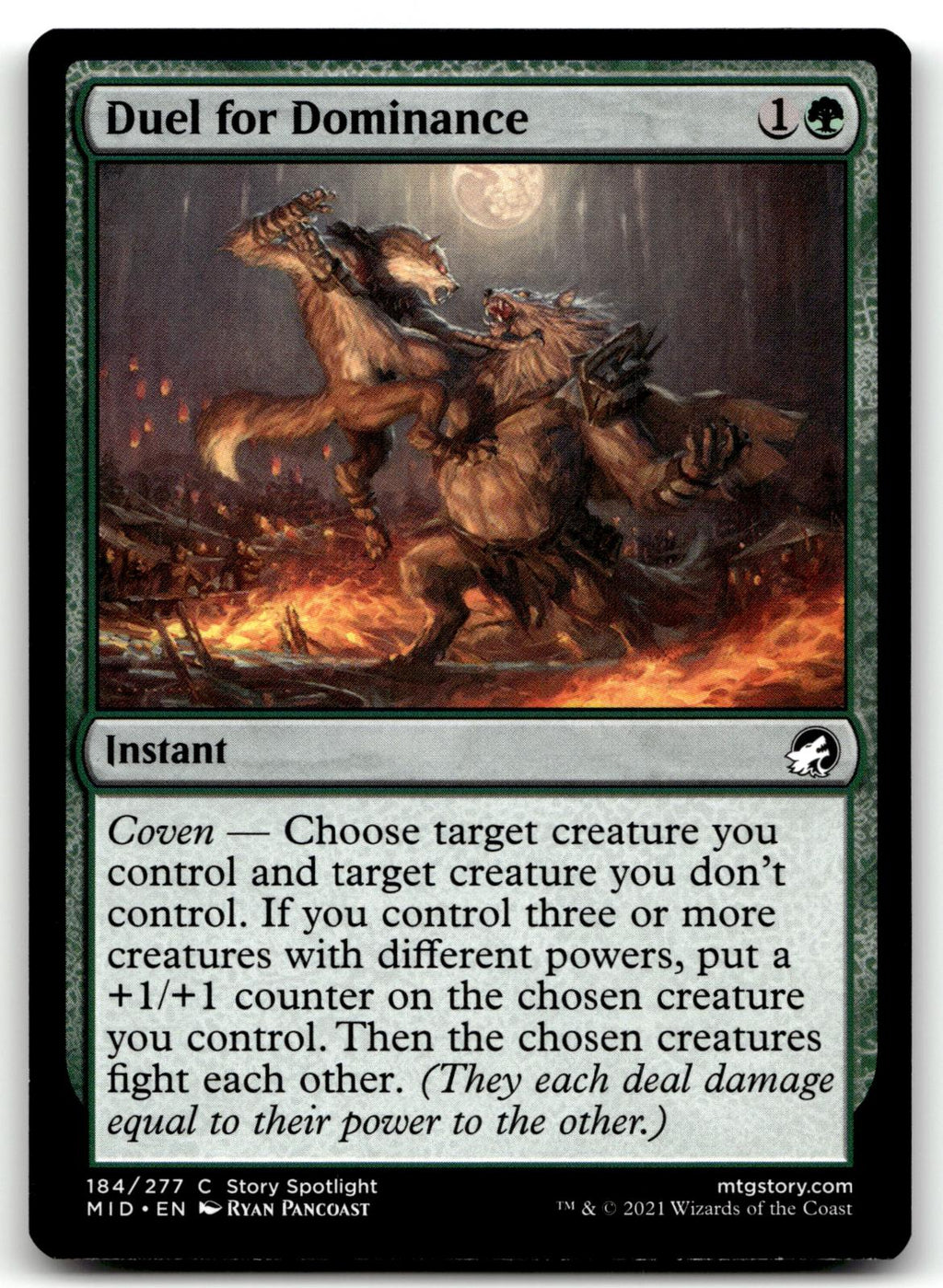 Duel for Dominance 184 Common Innistrad: Midnight Hunt Magic: The Gathering NM