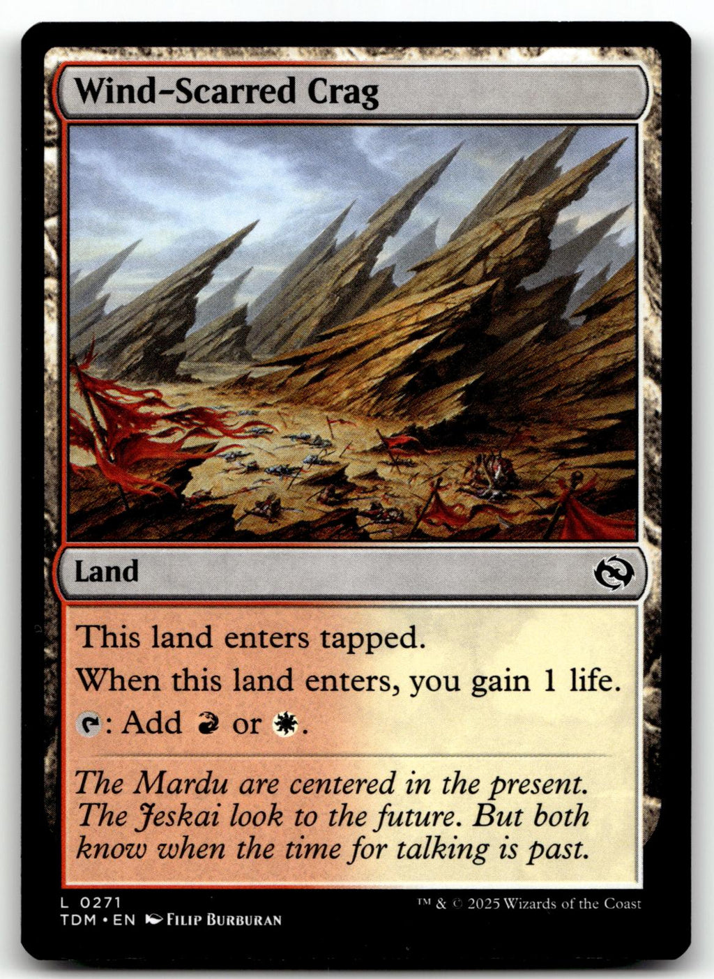 Wind-Scarred Crag 271 Land Tarkir: Dragonstorm Magic: The Gathering Near Mint