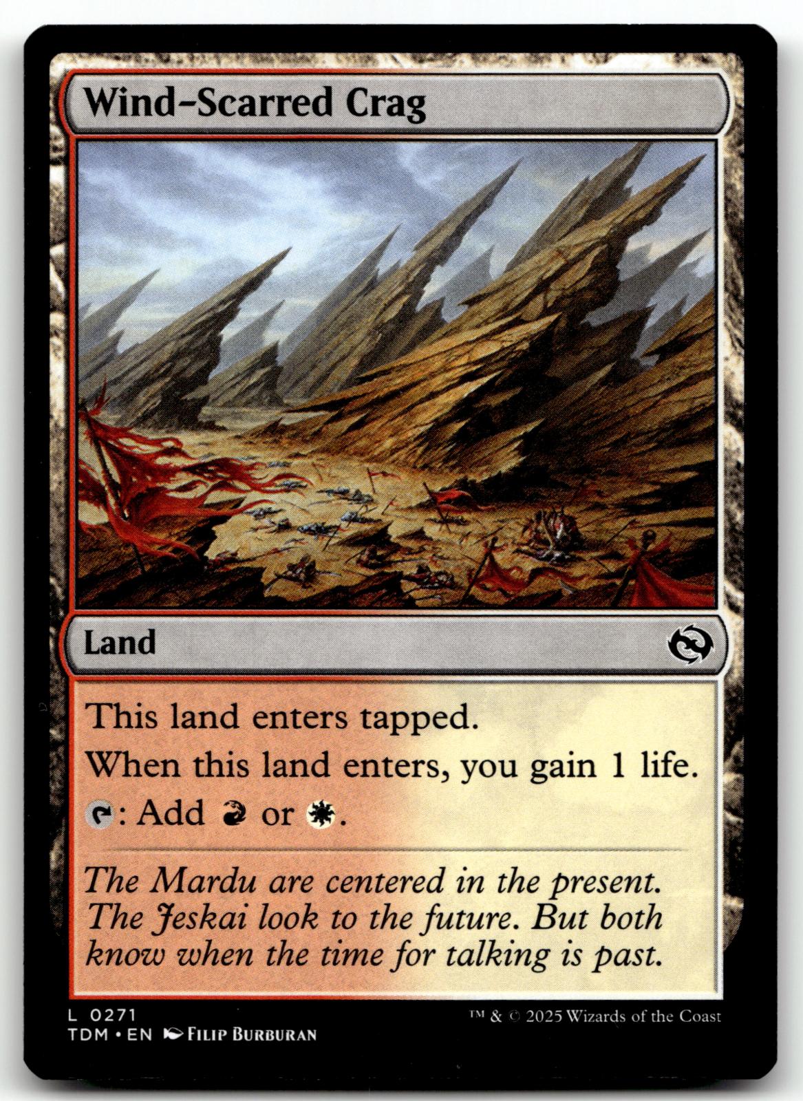 Wind-Scarred Crag 271 Land Tarkir: Dragonstorm Magic: The Gathering Near Mint