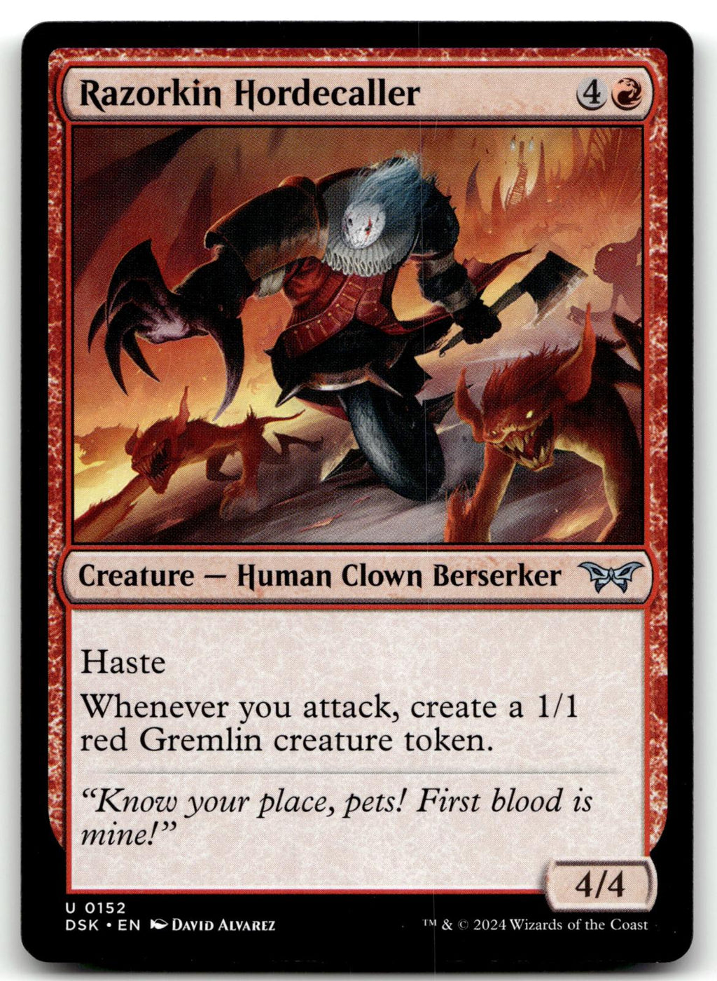 Razorkin Hordecaller 152 Duskmourn: House of Horror Magic: The Gathering NM