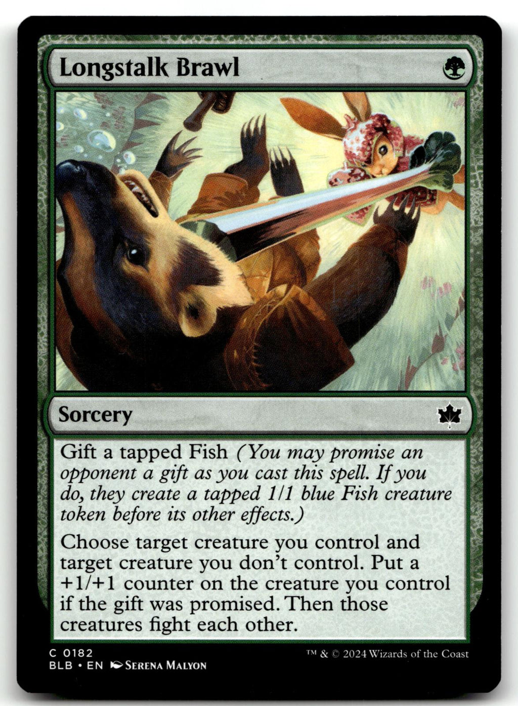 Longstalk Brawl 182 Common Bloomburrow Magic: The Gathering Near Mint
