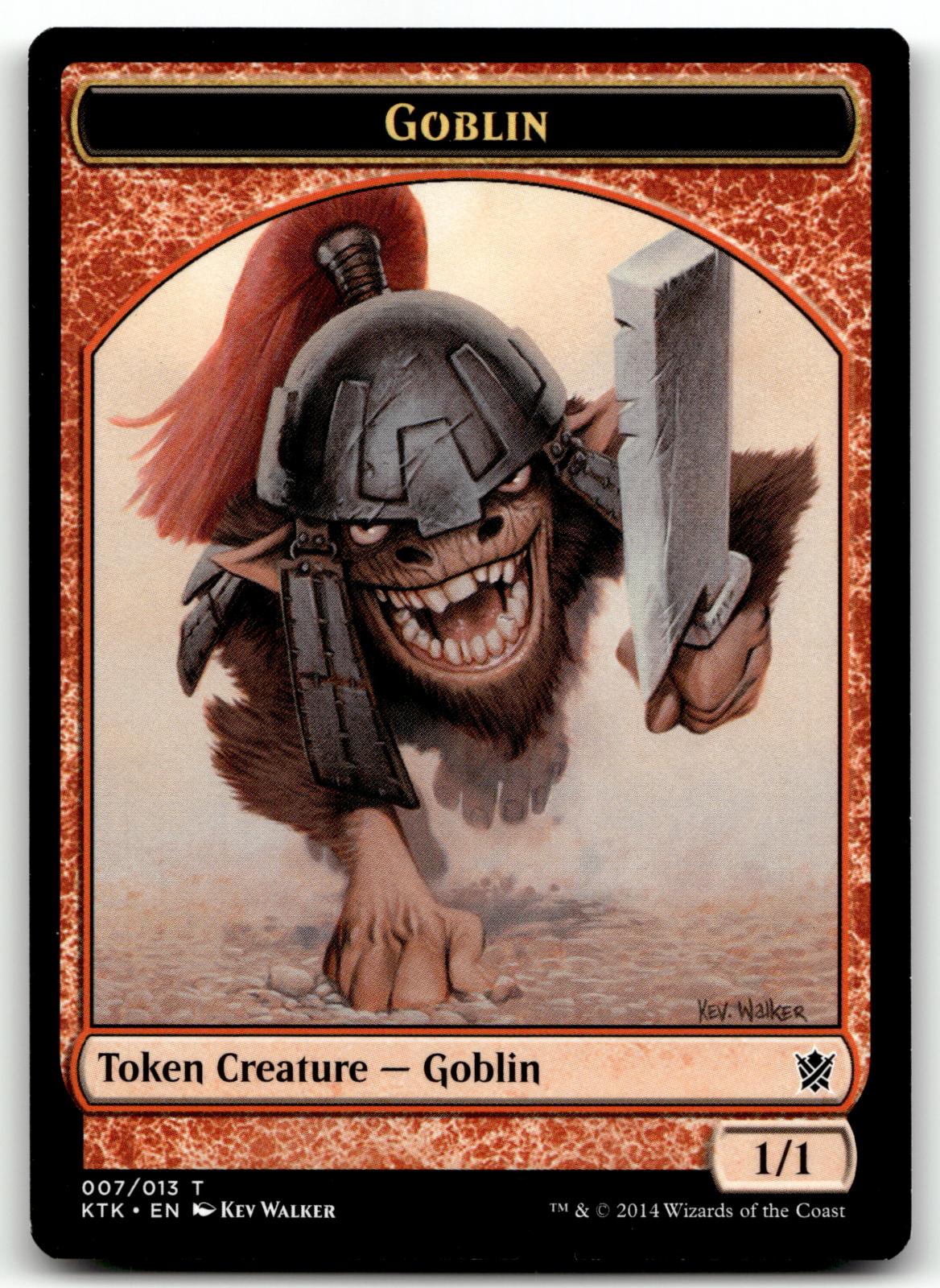 Goblin Token 7 Token Khans of Tarkir Magic: The Gathering Near Mint