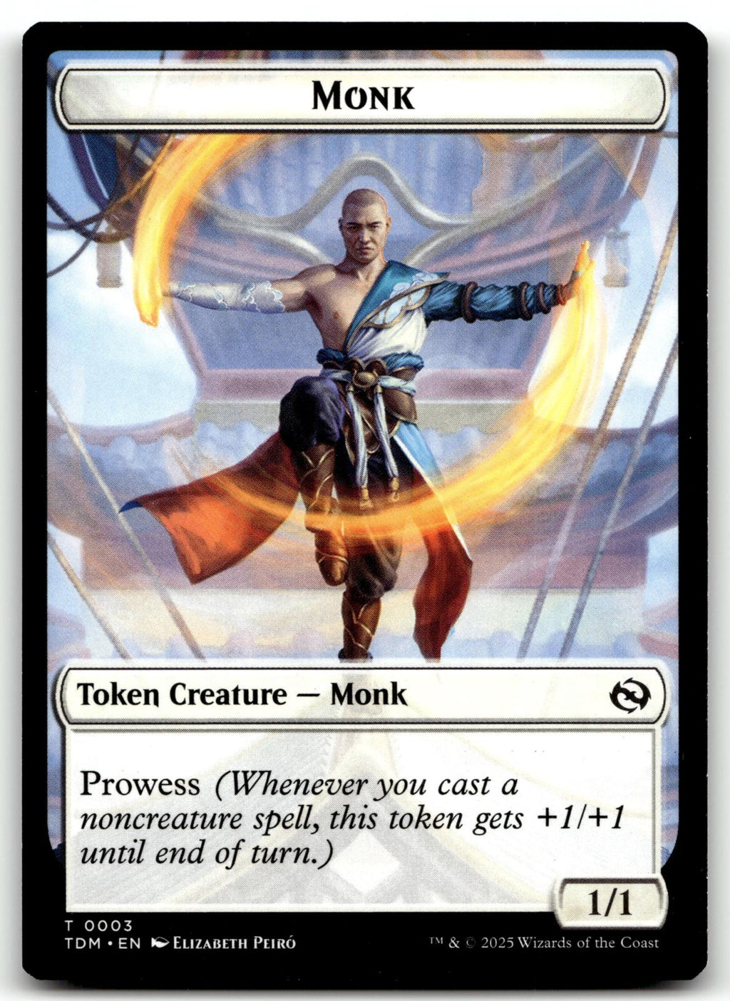 Copy // Monk Double-Sided Token 1 // 3 Tarkir: Dragonstorm Magic: The Gathering
