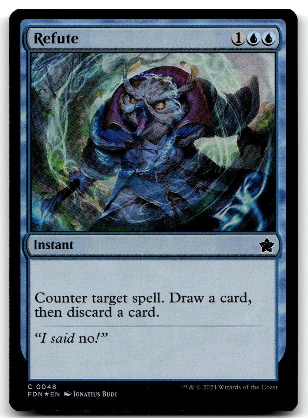 Refute 48 Common Foundations Magic: The Gathering Foil Near Mint