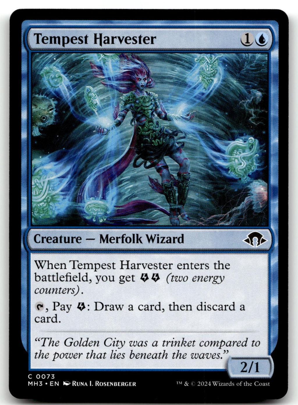 Tempest Harvester 73 Common Modern Horizons 3 Magic: The Gathering Near Mint