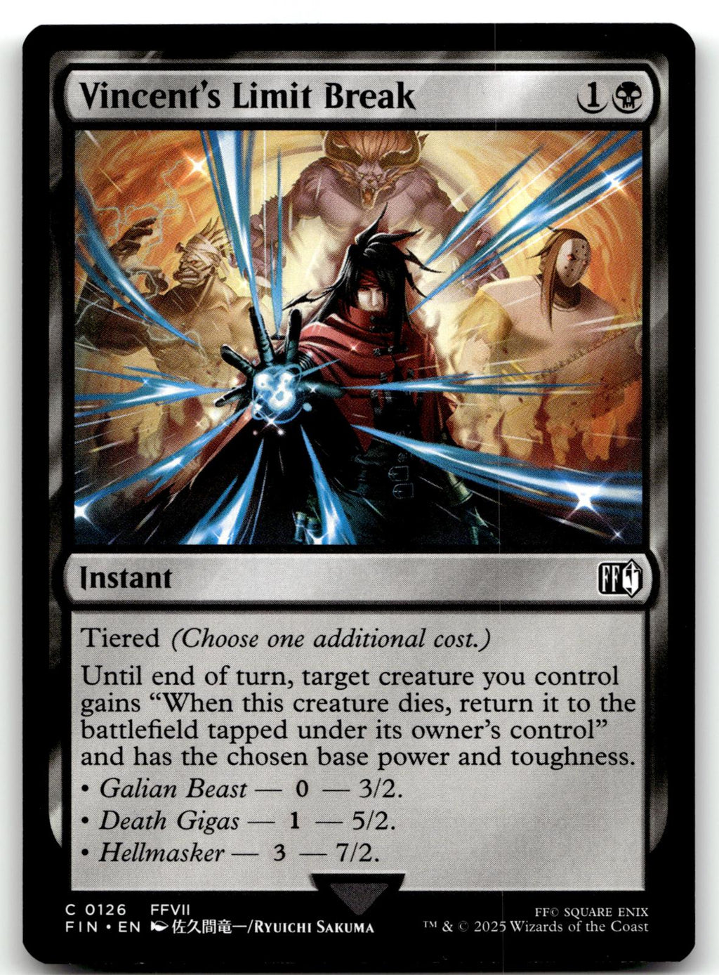 Vincent's Limit Break 126 Common FINAL FANTASY Magic: The Gathering Near Mint