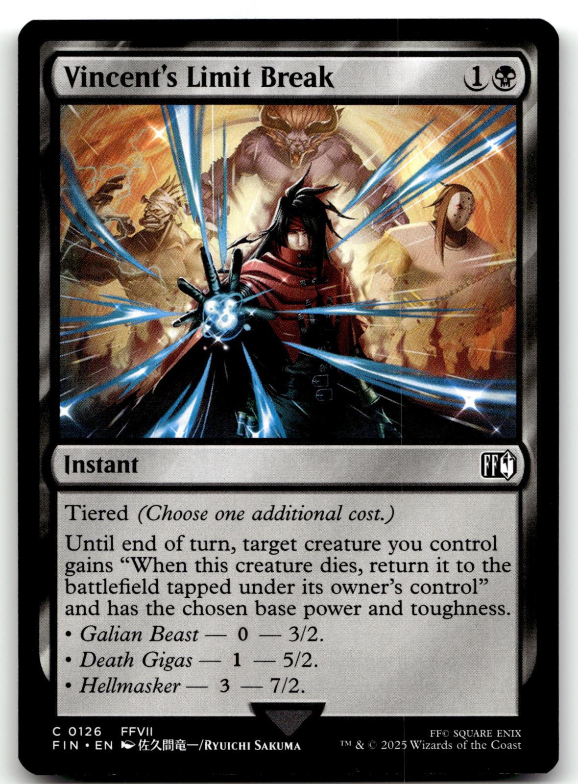 Vincent's Limit Break 126 Common FINAL FANTASY Magic: The Gathering Near Mint