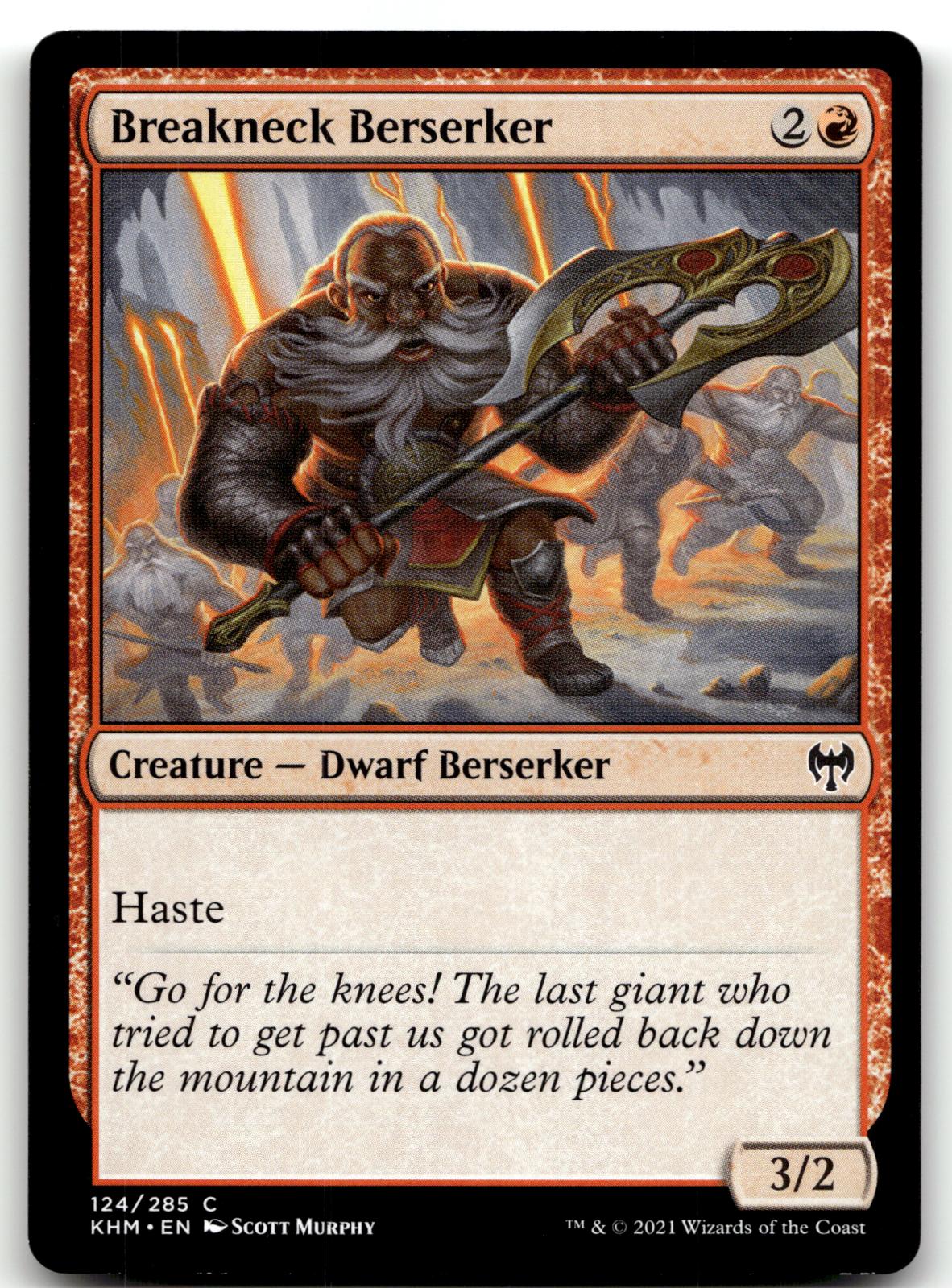 Breakneck Berserker 124 Common Kaldheim Magic: The Gathering Near Mint