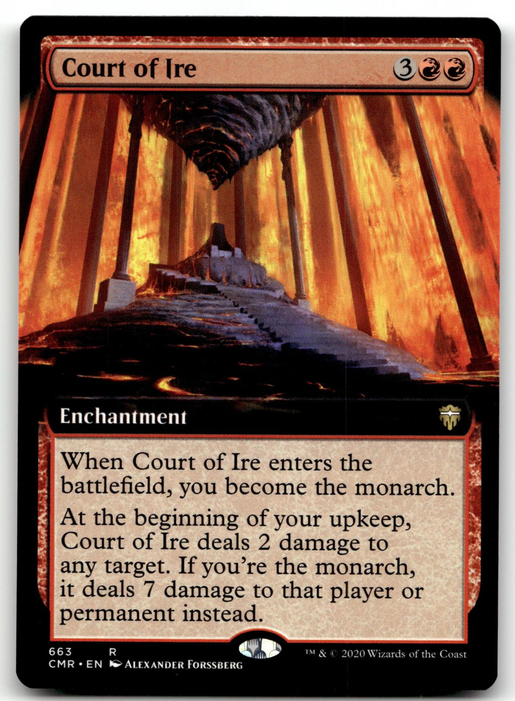 Court of Ire (Extended Art) 663 Rare Commander Legends Magic: The Gathering NM