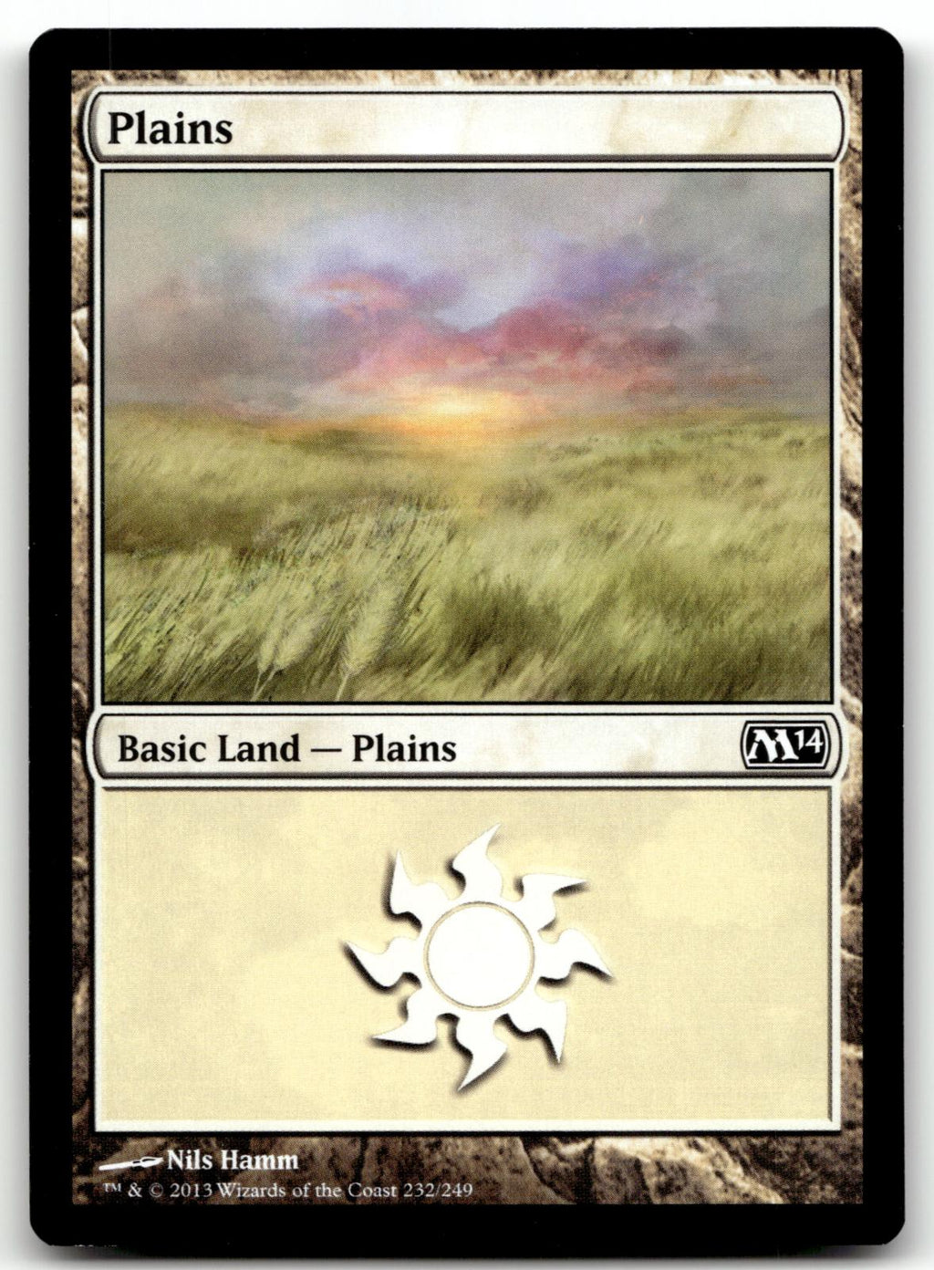 Plains (232) 232 Land Magic 2014 (M14) Magic: The Gathering Near Mint
