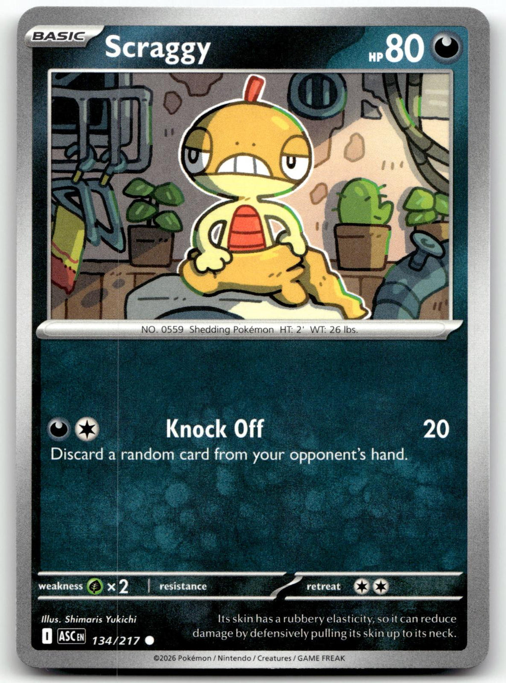 Scraggy 134/217 Common Ascended Heroes Pokemon Near Mint