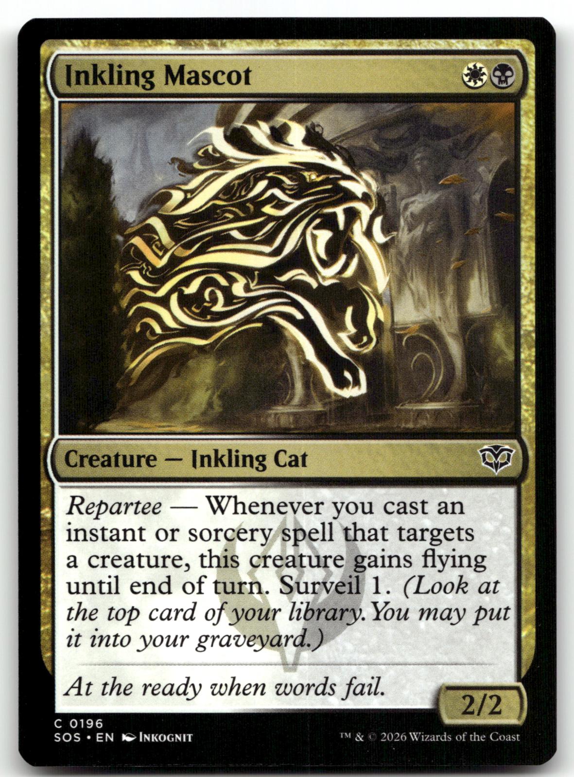 Inkling Mascot 196 Common Secrets of Strixhaven Magic: The Gathering Near Mint