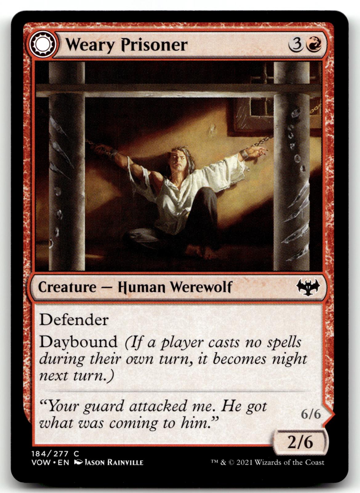 Weary Prisoner 184 Common Innistrad: Crimson Vow Magic: The Gathering Near Mint