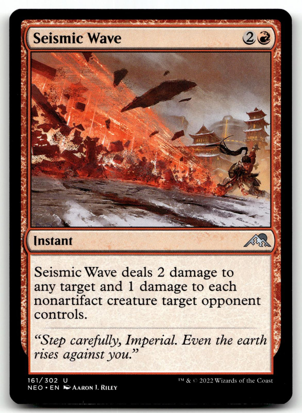 Seismic Wave 161 Uncommon Kamigawa: Neon Dynasty Magic: The Gathering Near Mint