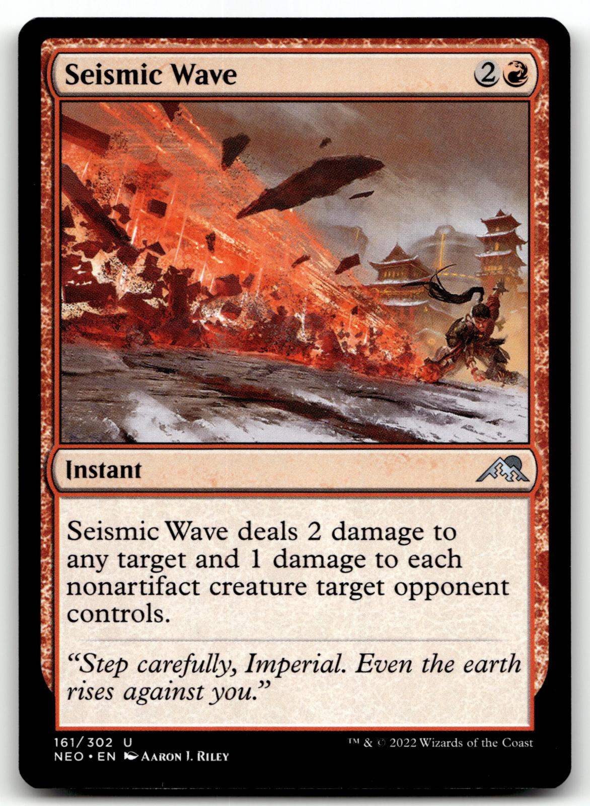 Seismic Wave 161 Uncommon Kamigawa: Neon Dynasty Magic: The Gathering Near Mint
