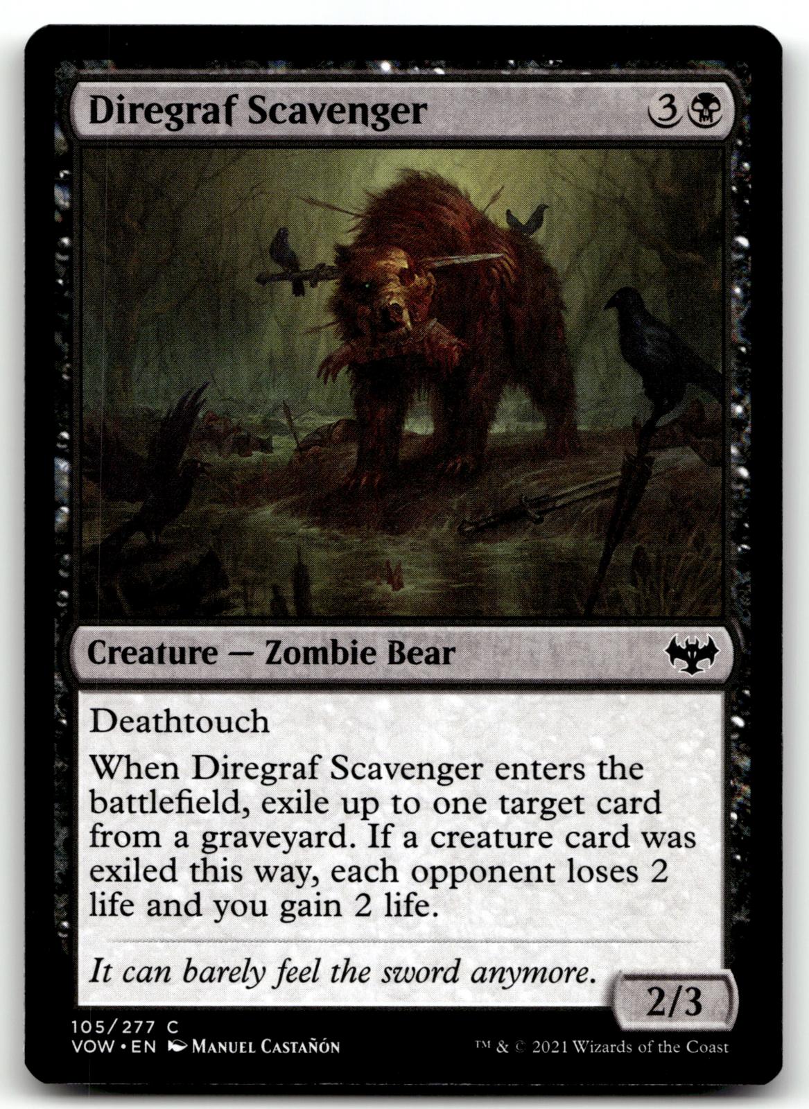 Diregraf Scavenger 105 Common Innistrad: Crimson Vow Magic: The Gathering NM