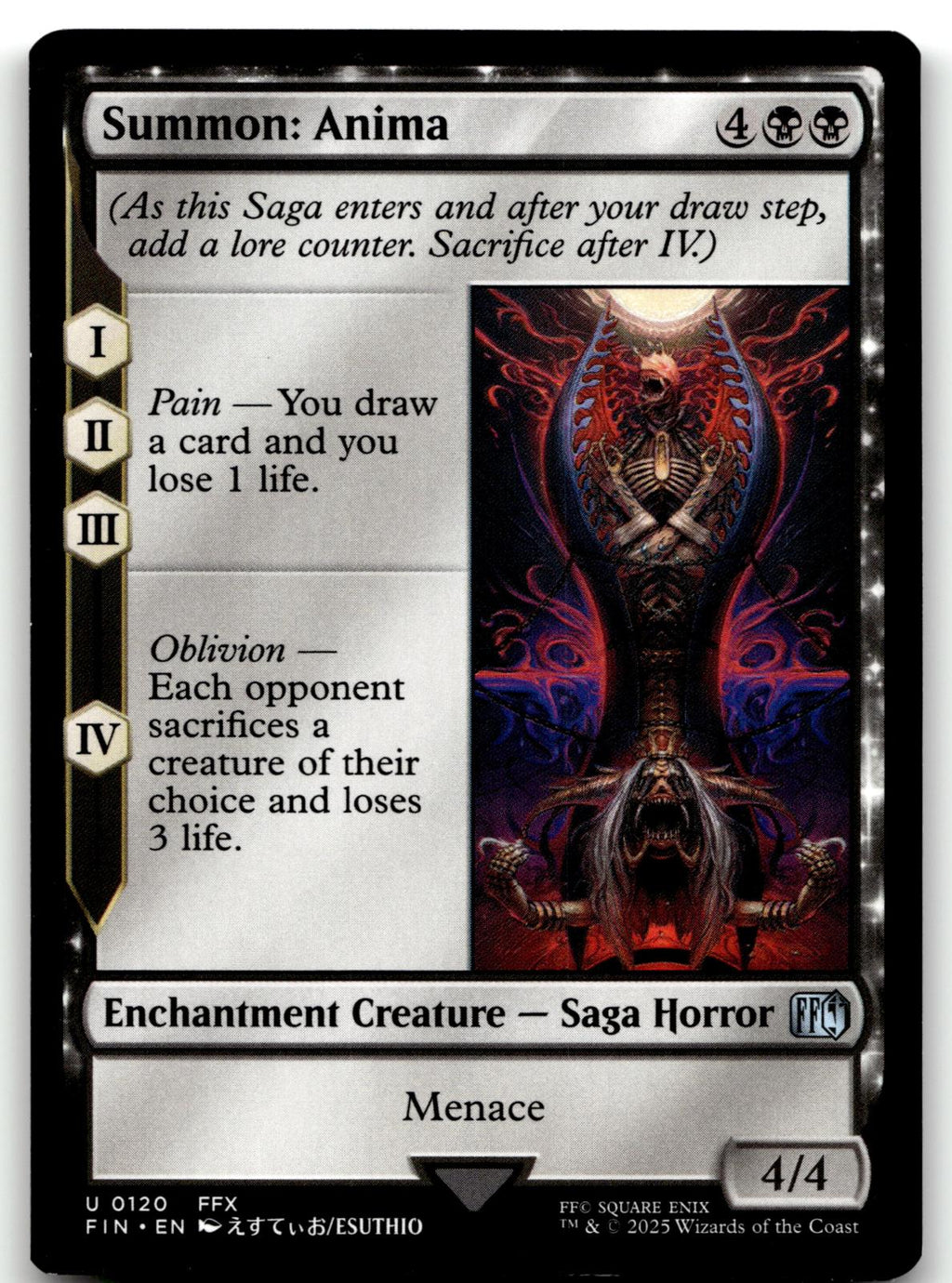 Summon: Anima 120 Uncommon FINAL FANTASY Magic: The Gathering Near Mint