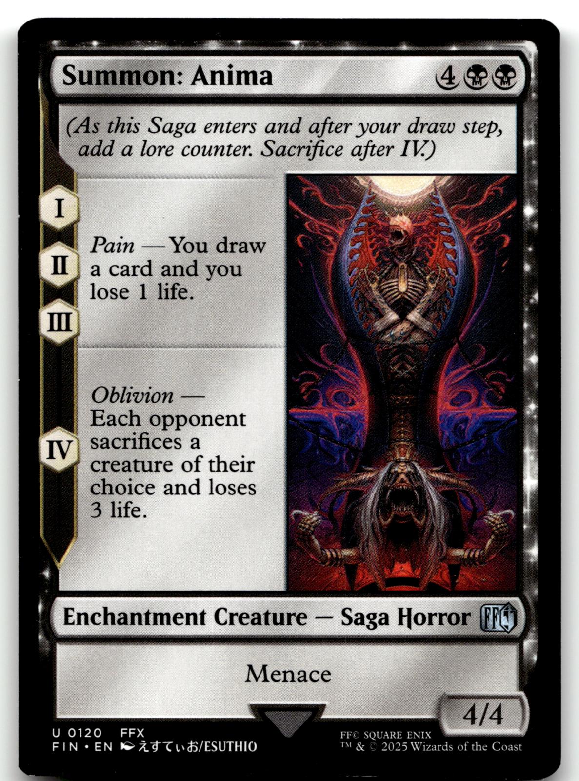 Summon: Anima 120 Uncommon FINAL FANTASY Magic: The Gathering Near Mint
