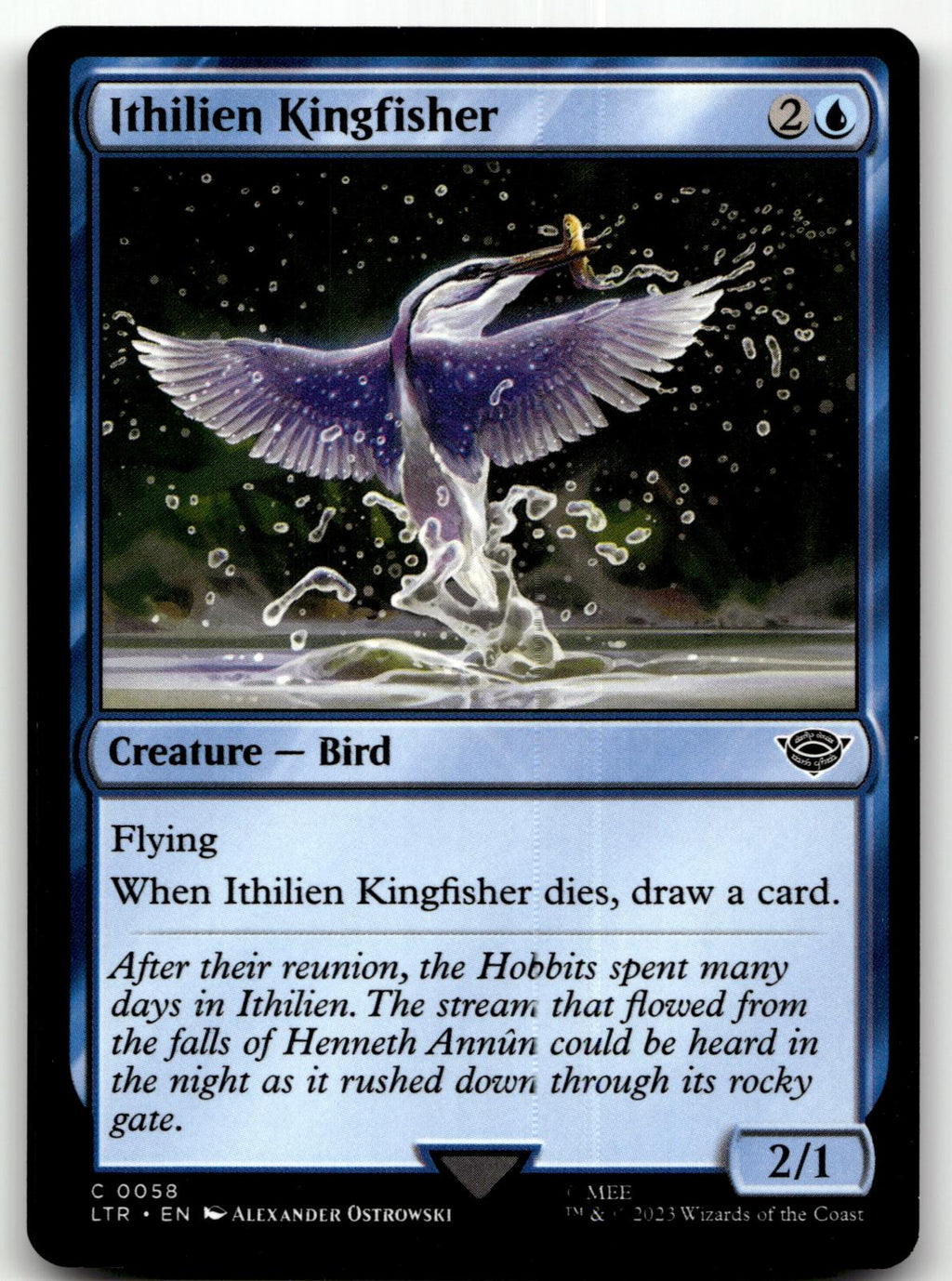 Ithilien Kingfisher 58 Universes Beyond: The Lord of the Rings: Tales of Middle-earth Magic: The Gathering NM