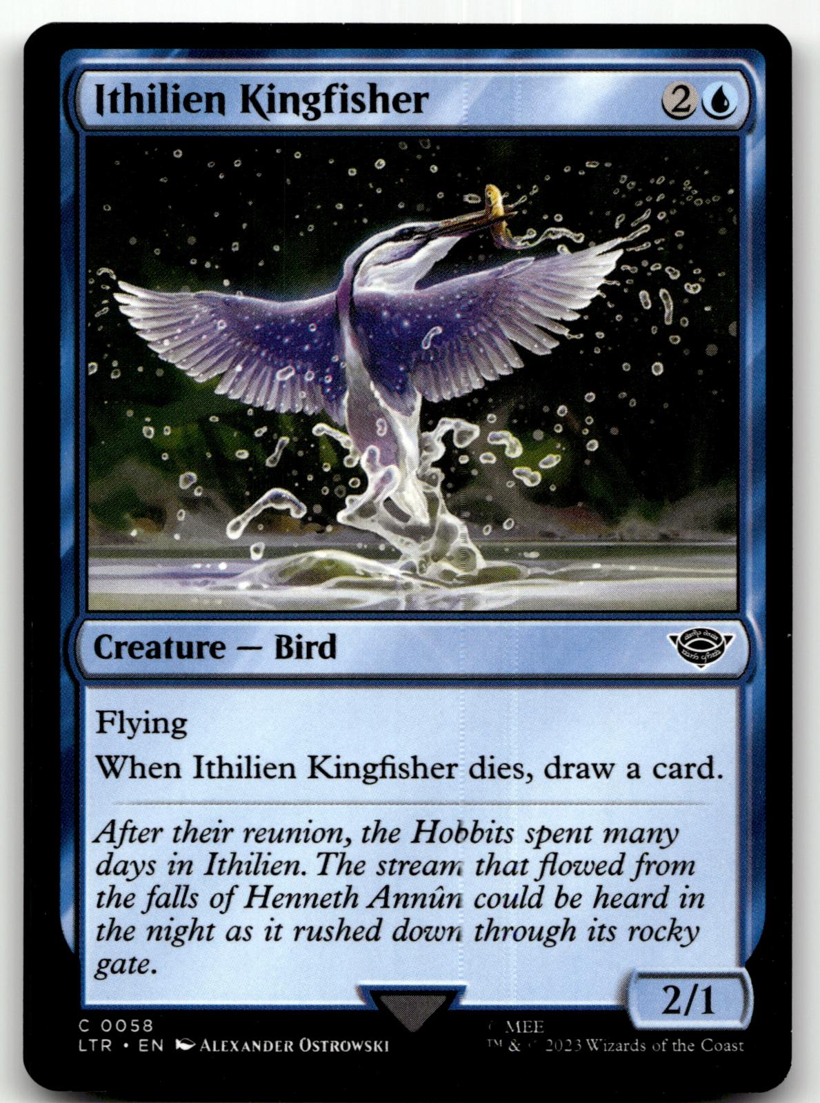 Ithilien Kingfisher 58 Universes Beyond: The Lord of the Rings: Tales of Middle-earth Magic: The Gathering NM