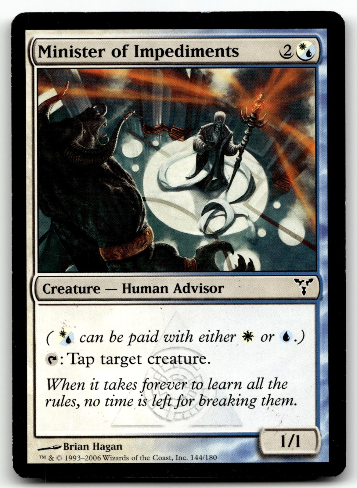 Minister of Impediments 144 Common Dissension Magic: The Gathering Near Mint