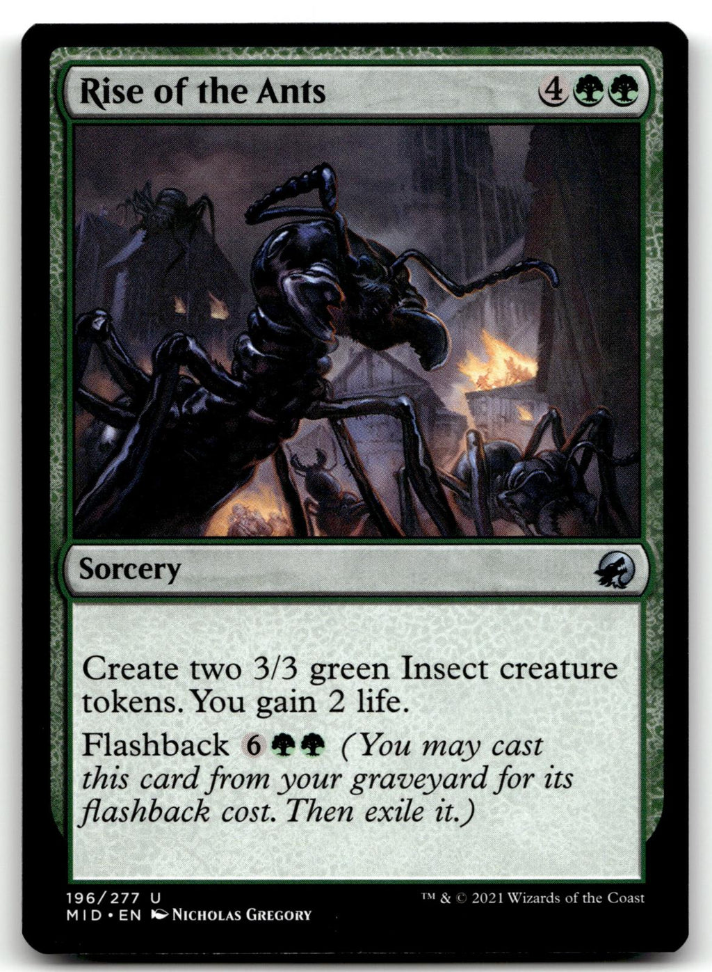 Rise of the Ants 196 Uncommon Innistrad: Midnight Hunt Magic: The Gathering NM