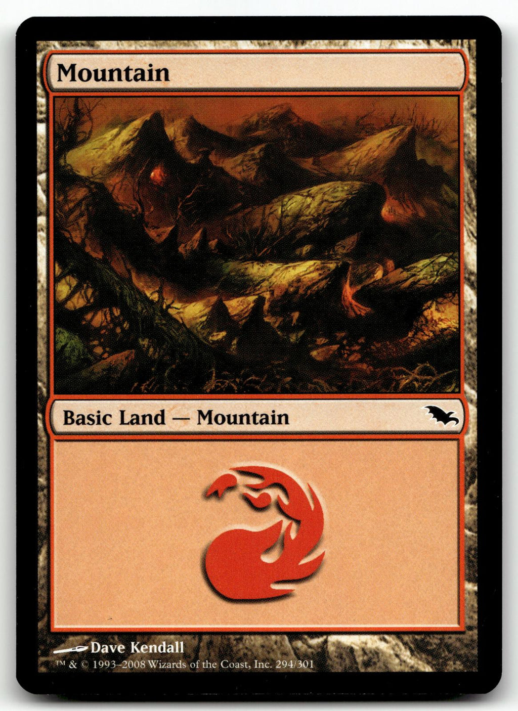 Mountain (294) 294 Land Shadowmoor Magic: The Gathering Near Mint