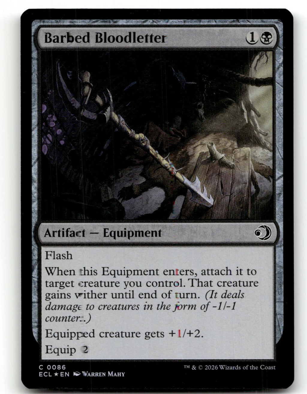 Barbed Bloodletter 86 Common Lorwyn Eclipsed Magic: The Gathering Foil Near Mint