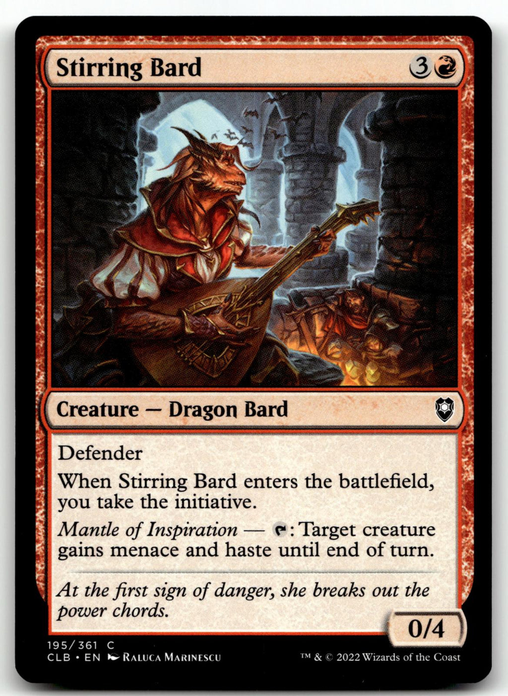 Stirring Bard 195 Commander Legends: Battle for Baldur's Gate Magic: 