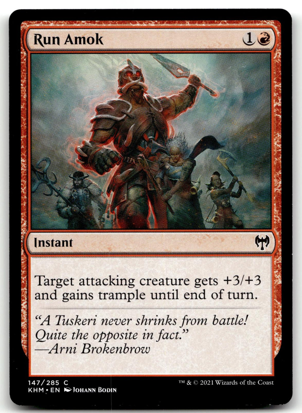 Run Amok 147 Common Kaldheim Magic: The Gathering Near Mint
