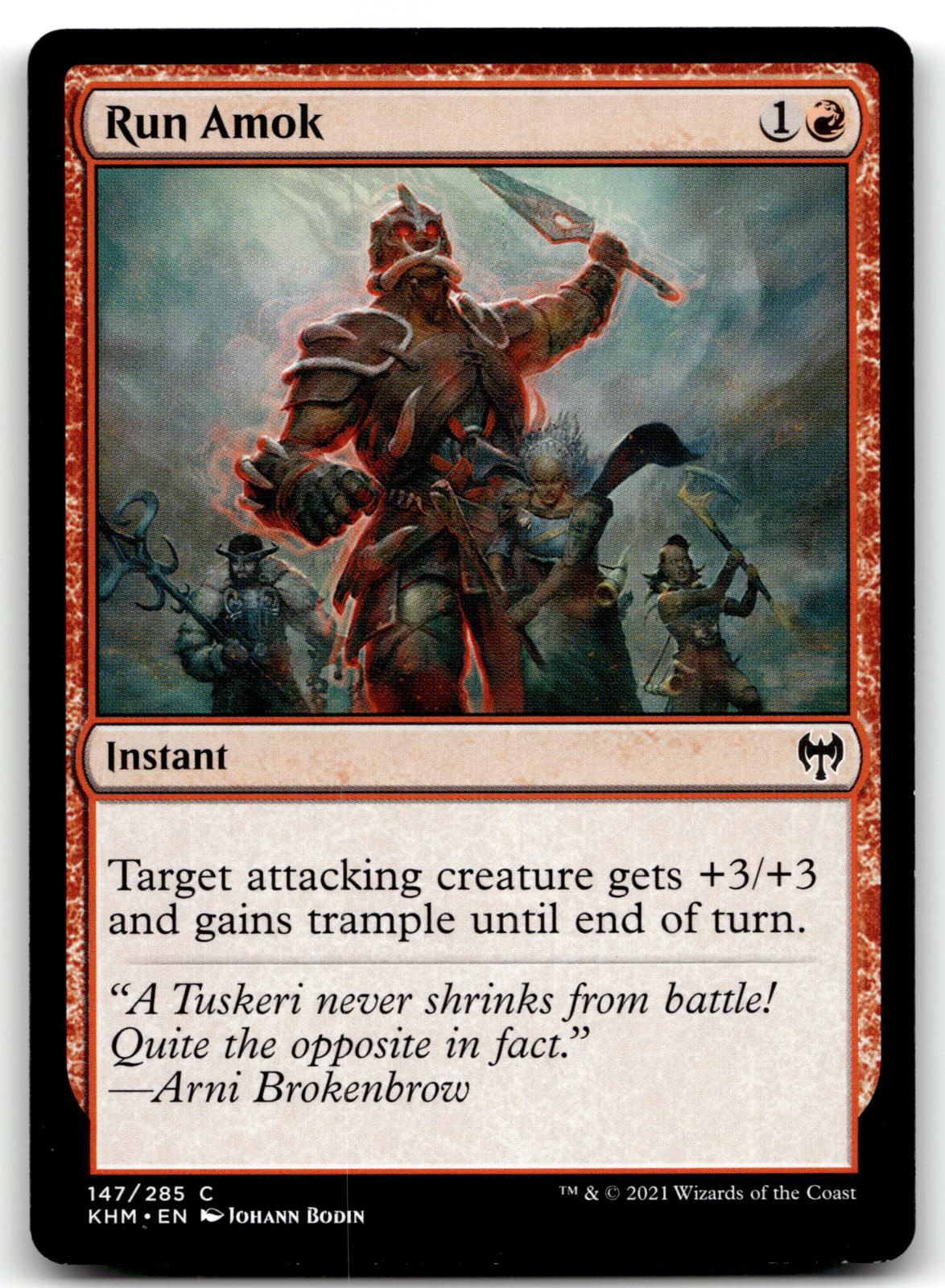 Run Amok 147 Common Kaldheim Magic: The Gathering Near Mint