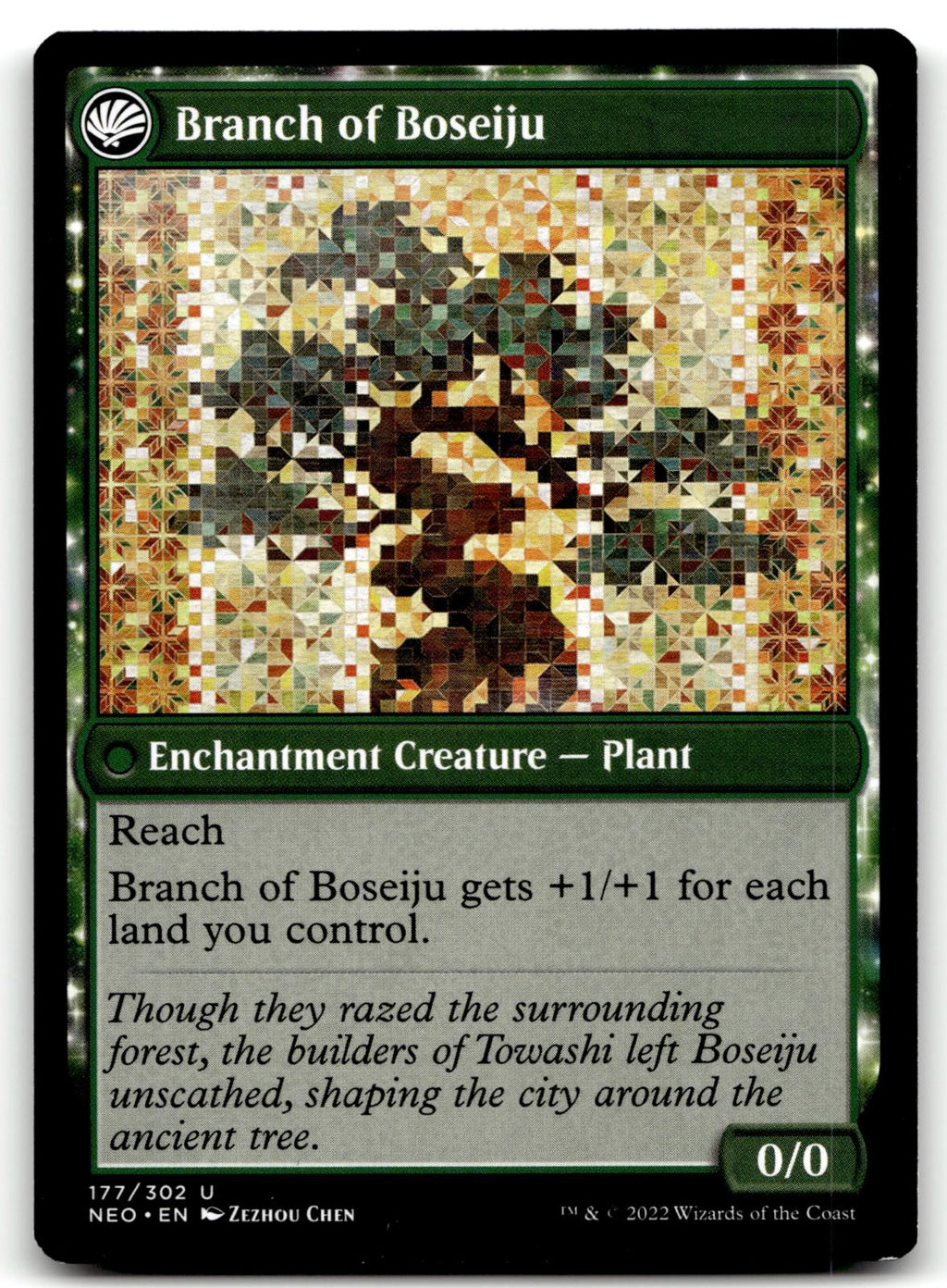 Boseiju Reaches Skyward 177 Kamigawa: Neon Dynasty Magic: The Gathering NM