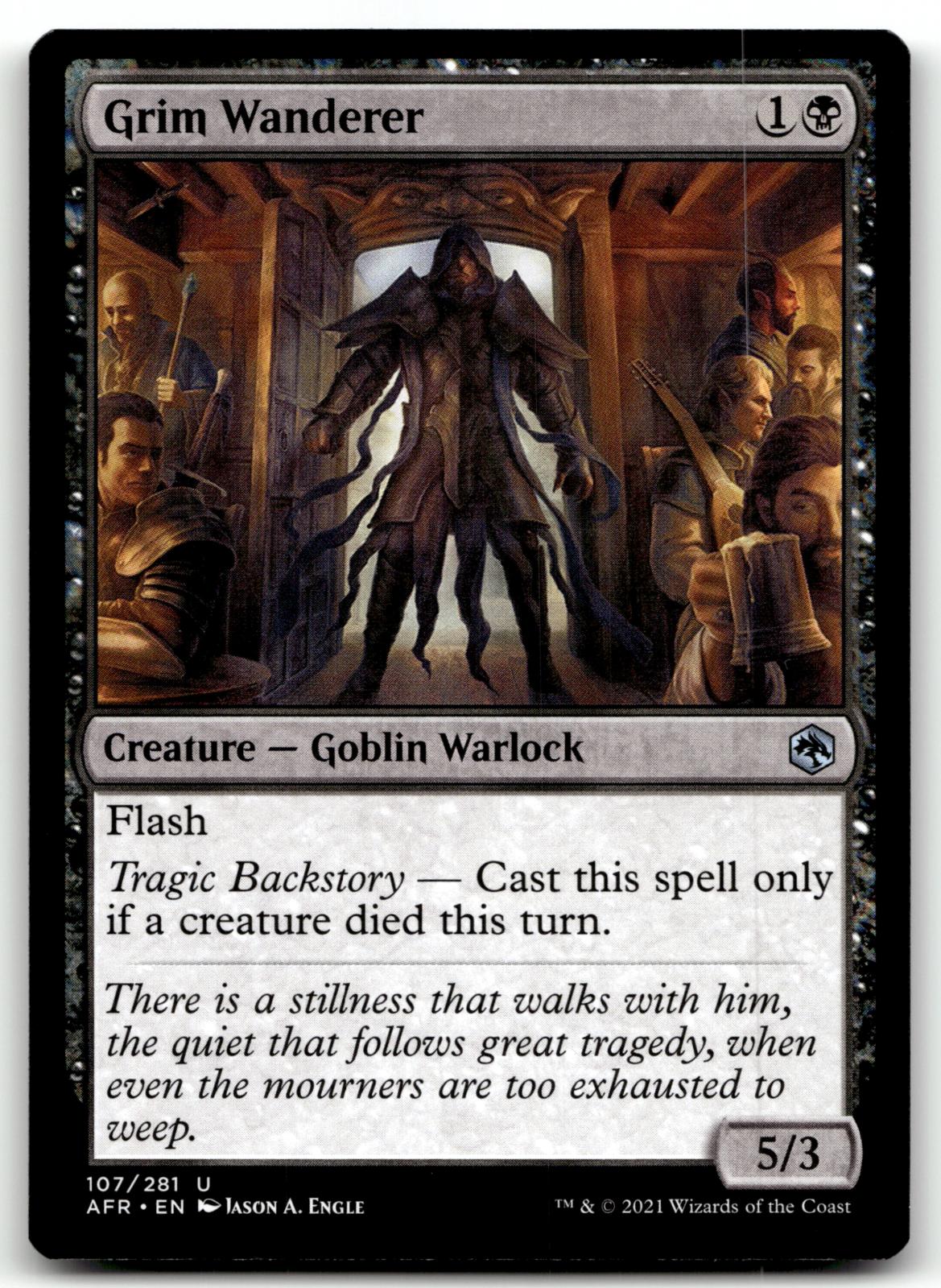 Grim Wanderer 107 Adventures in the Forgotten Realms Magic: The Gathering NM