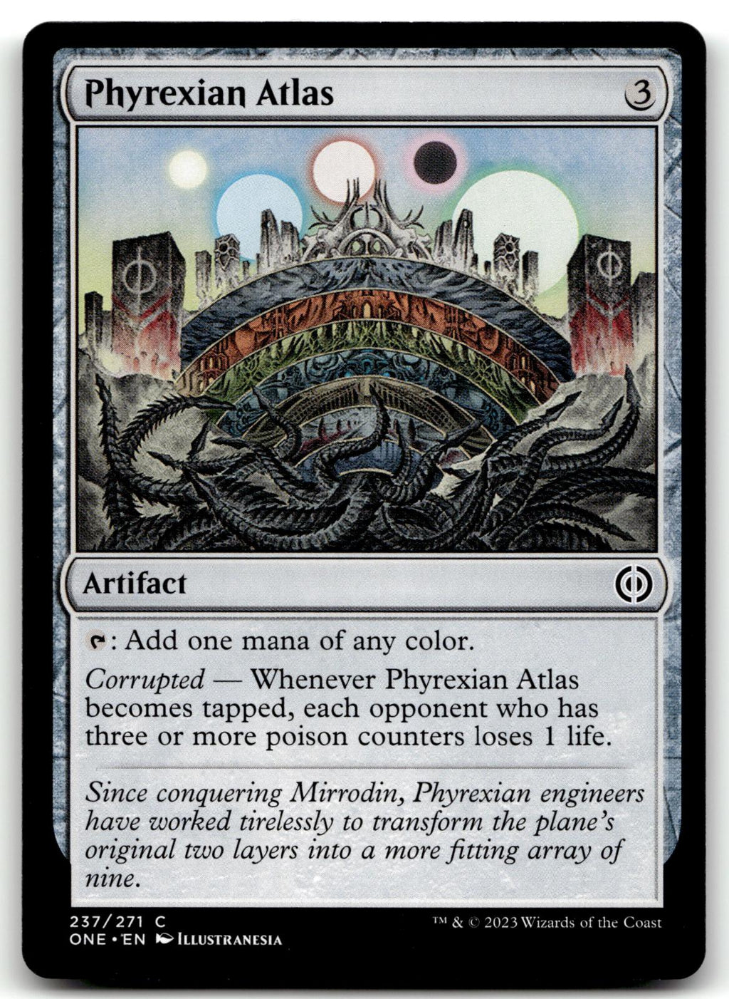 Phyrexian Atlas 237 Common Phyrexia: All Will Be One Magic: The Gathering NM