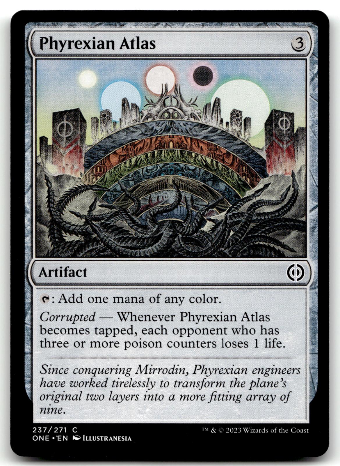 Phyrexian Atlas 237 Common Phyrexia: All Will Be One Magic: The Gathering NM