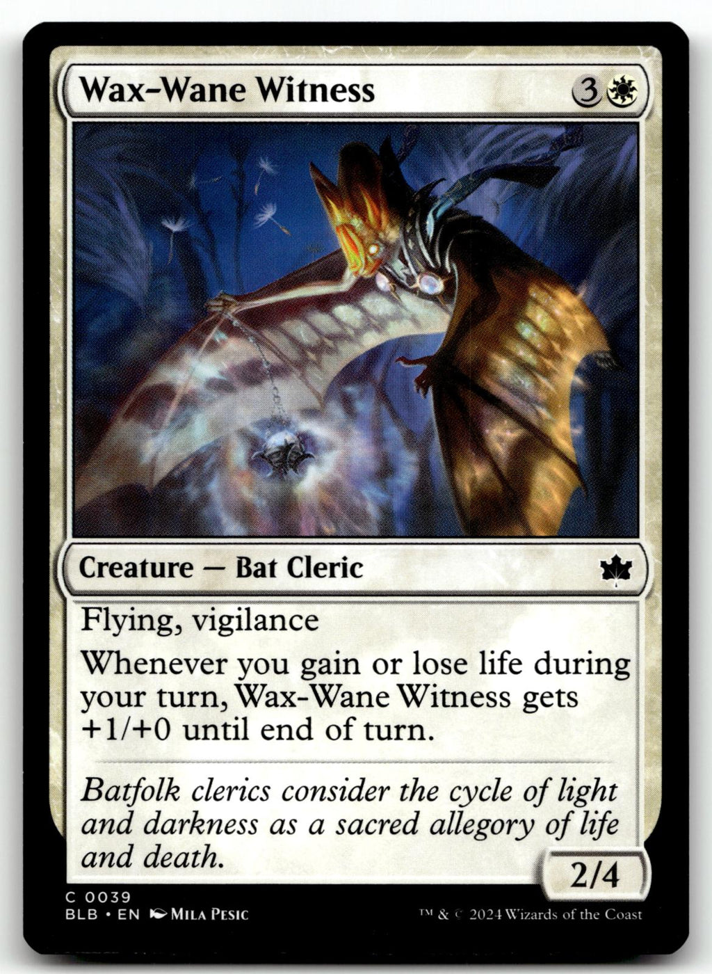 Wax-Wane Witness 39 Common Bloomburrow Magic: The Gathering Near Mint
